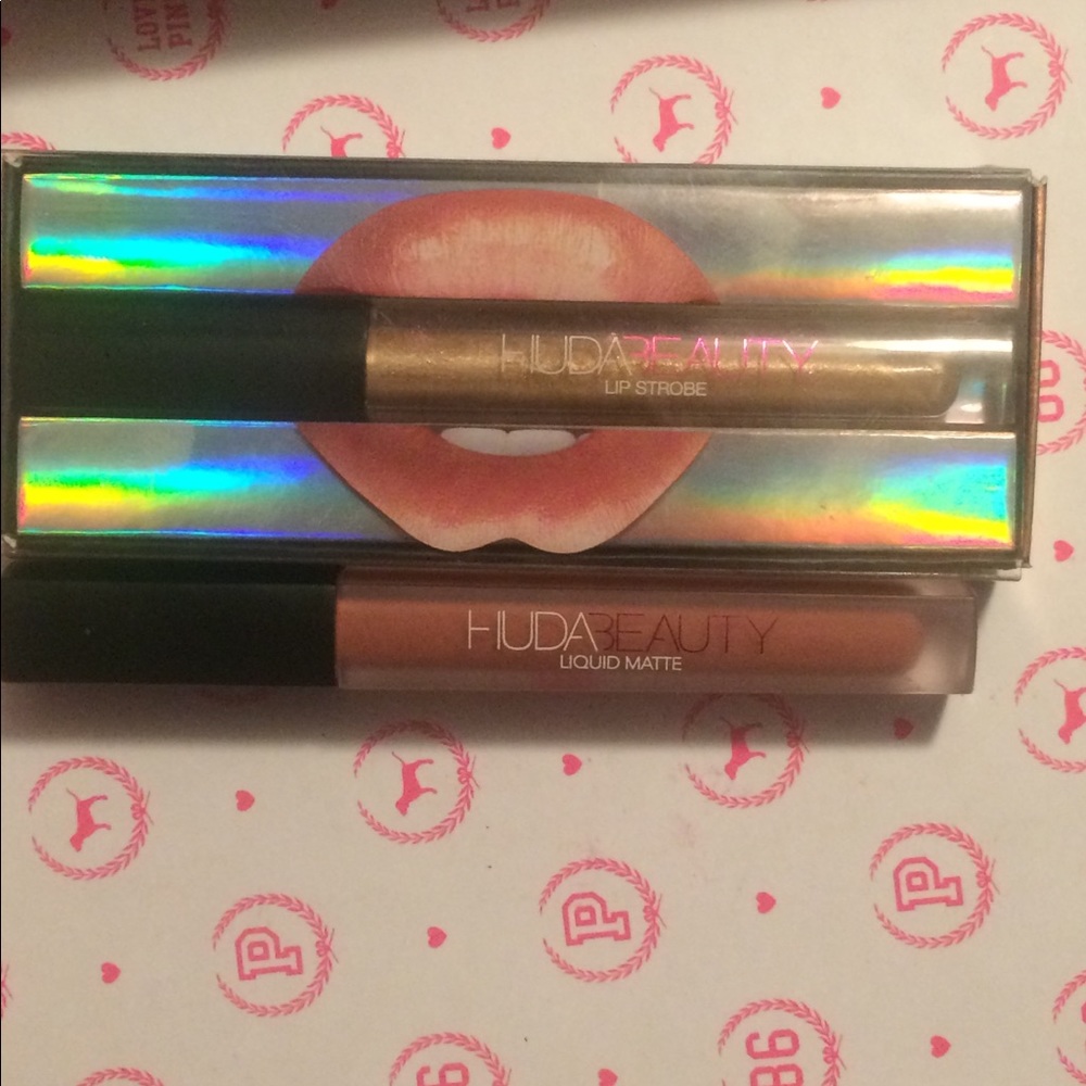 Huda beauty liquid matte/strobe 2 pc bundle